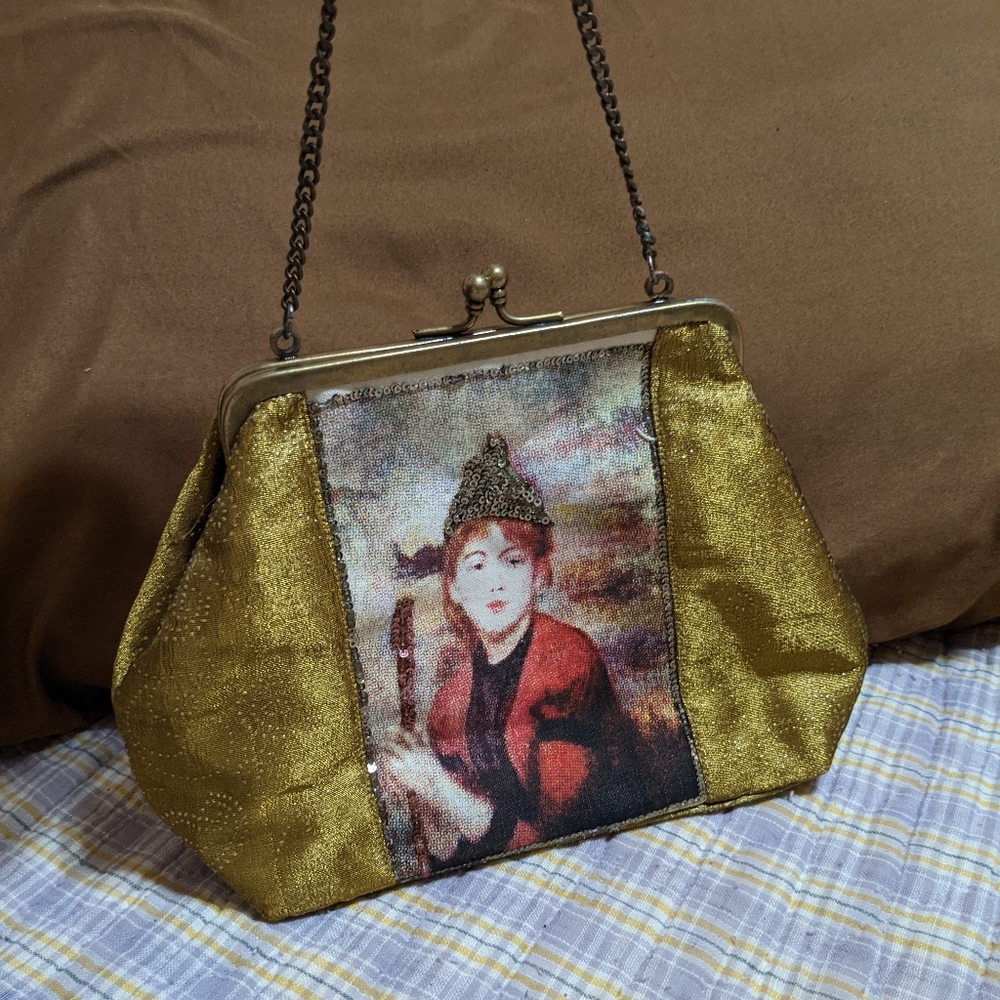 Hand bag purse hand made in india bead brass
